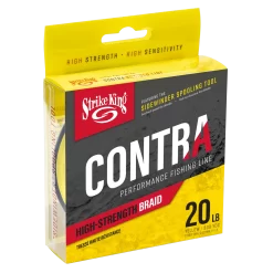 Strike King Contra Braid 300 Yards Hi-Vis Yellow -Fishing Equipment 39581440966745