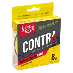 Strike King Contra Braid 300 Yards Hi-Vis Yellow -Fishing Equipment 39581441228889