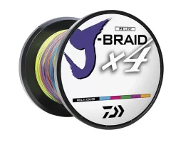 Daiwa J-Braid X4 Braided Line 330 Yards Multi-Color