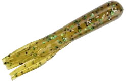 Strike King Bitsy Tube 2 3/4 Inch Soft Plastic Tube 10 Pack -Fishing Equipment BT2.75 11 BitsyTube PumpkinGreenFlake GlamRight