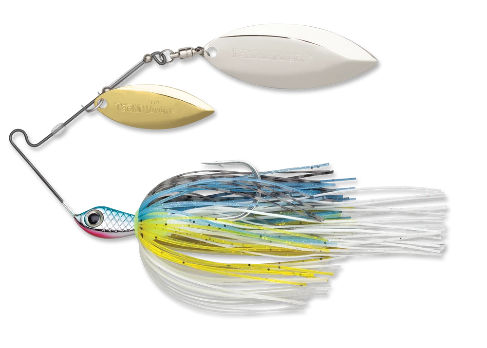 Terminator Stainless Pulse Skirt Spinnerbait Double Willow 1/2 Oz. 2 Terminator Stainless Pulse Skirt Spinnerbait Double Willow 1/2 Oz. - Image 2