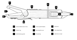 Gerber Linedriver Line Management Multi Tool -Fishing Equipment gerber linedriver map